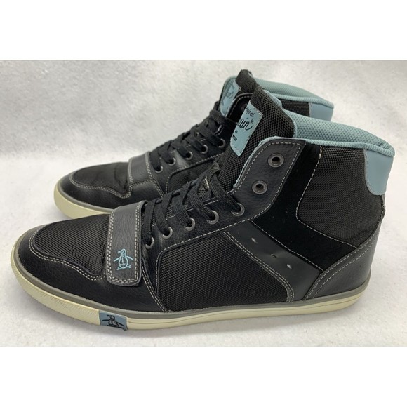 Original Penguin by Munsingwear Cirrus HI-Top Shoes Black Mens Size 12 PCIR200-5 - Picture 3 of 14